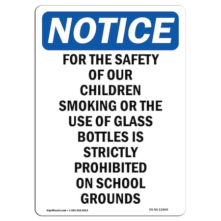 Signmission Safety Sign, OSHA Notice, 24" Height, Aluminum, For The Safety Of Our Children Sign, Portrait OS-NS-A-1824-V-12868